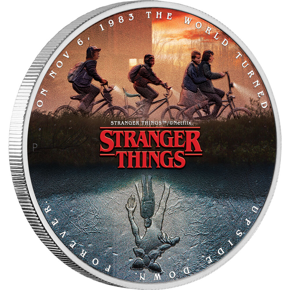 2026 $1 Stranger Things - The Upside Down 1oz Silver Coloured Coin