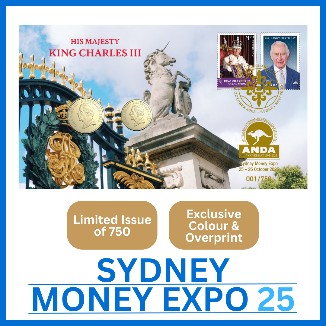 2025 His Majesty King Charles III Sydney ANDA Money Expo $1 & $2 Two Coin PNC