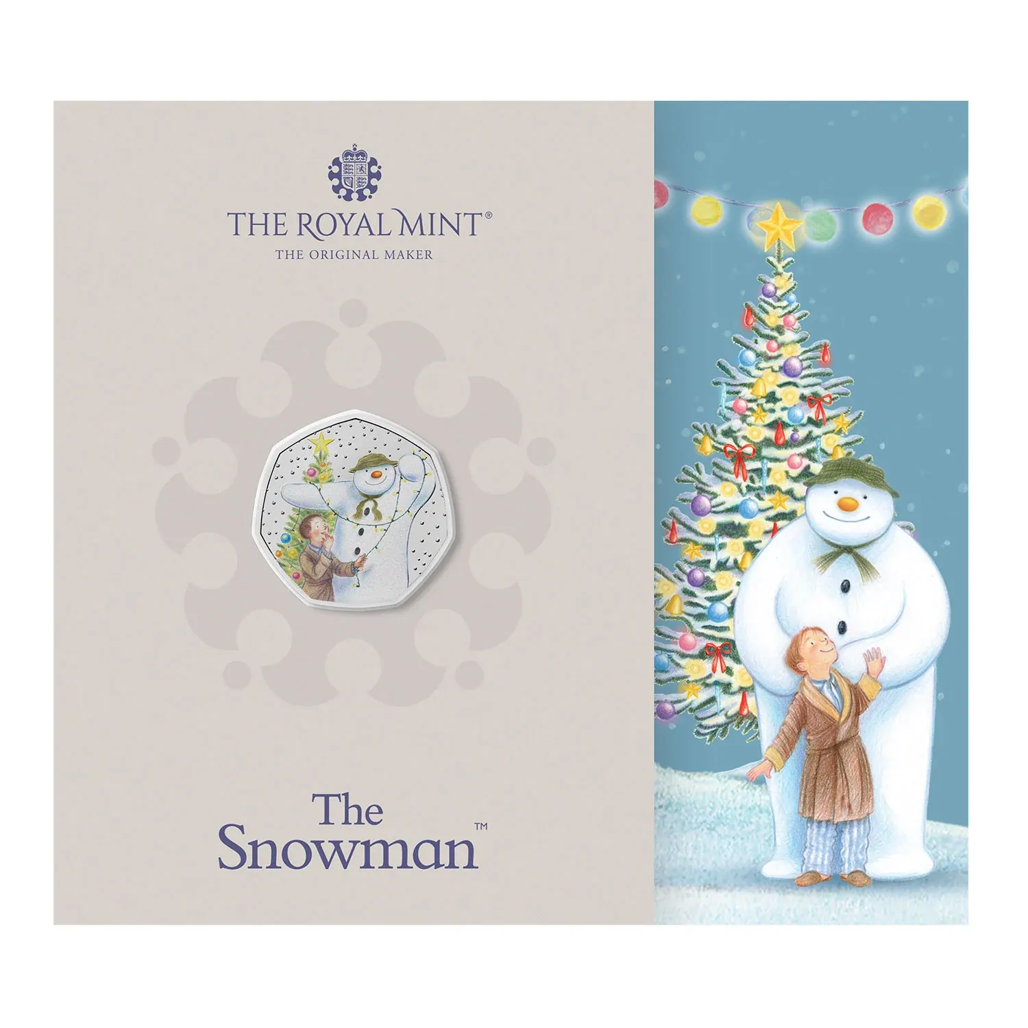 2025 50p The Snowman UK Coloured Brilliant Uncirculated Coin