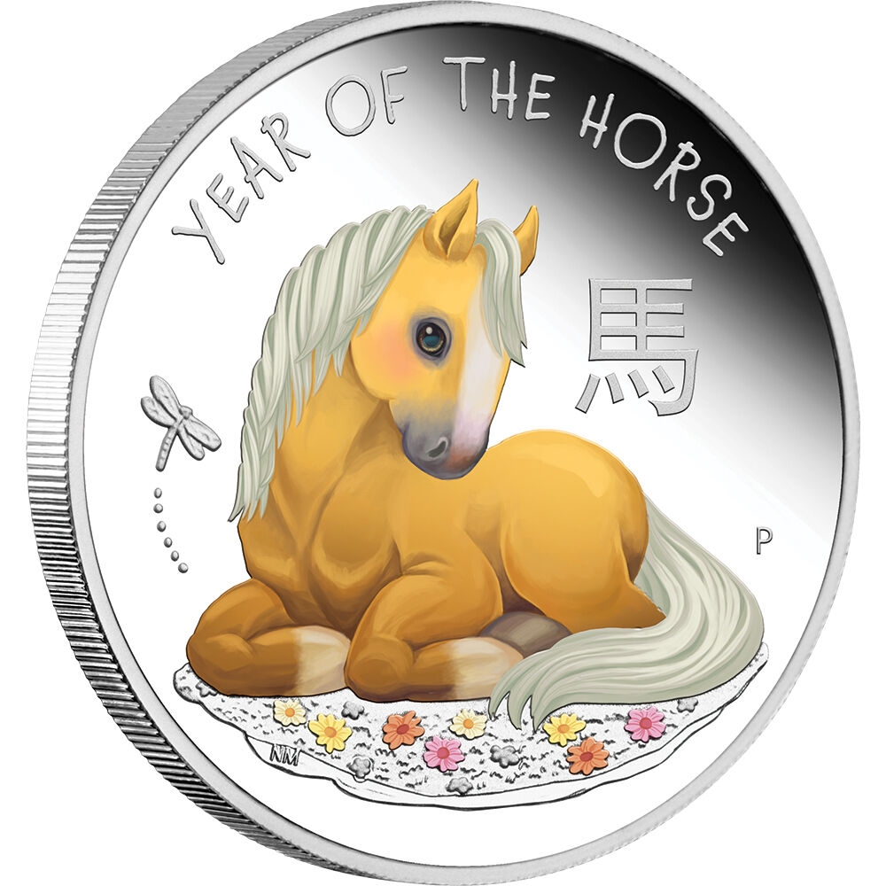 2025 50c Baby Horse 1/2 Oz Silver Proof Coloured Coin