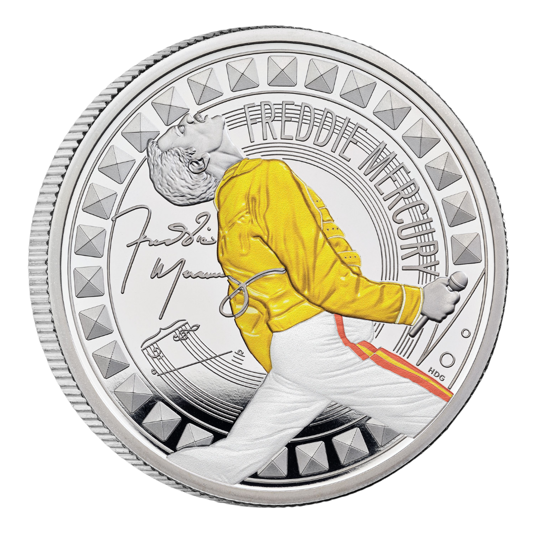2025 £5 Freddie Mercury 1 Oz Silver Proof Colour Coin
