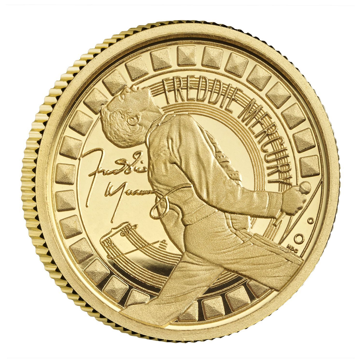 2025 50p Freddie Mercury 1/40oz Gold Proof Coin