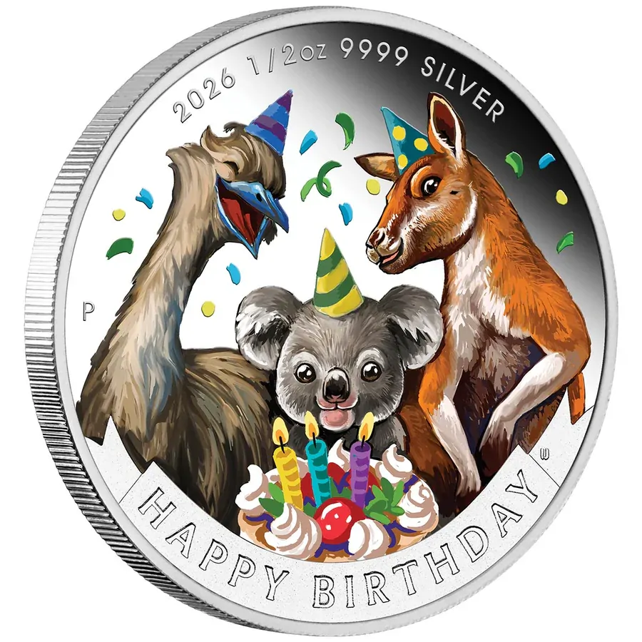 2026 Happy Birthday 1/2 Oz Silver Proof Coloured Coin