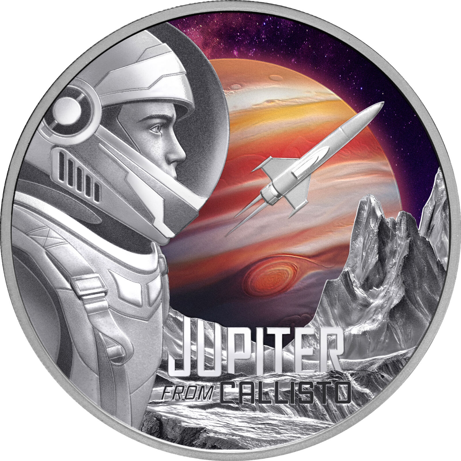 2026 $1 Jupiter from Callisto 1 Oz Coloured Silver Proof Coin