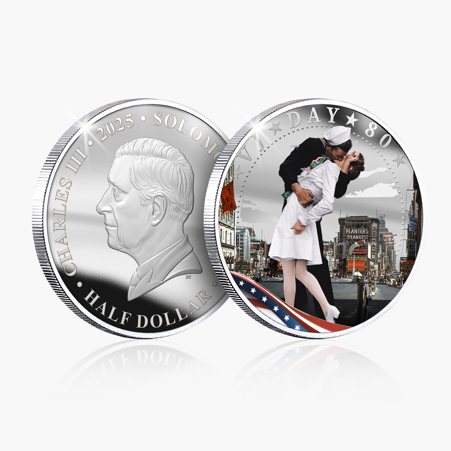 2025 Victory in Japan Day 80th Anniversary  Silver Plated Brilliant Uncirculated Coin