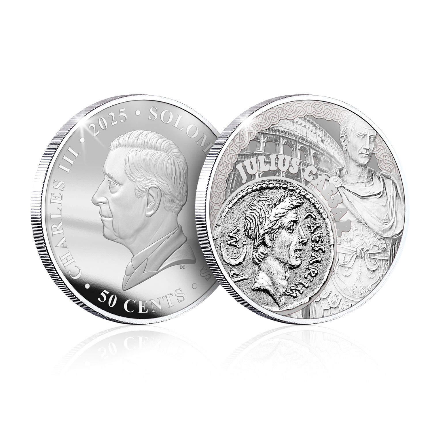 2025 Roman Empire Julius Caesar Silver Plated Brilliant Uncirculated Proof-Like Coin