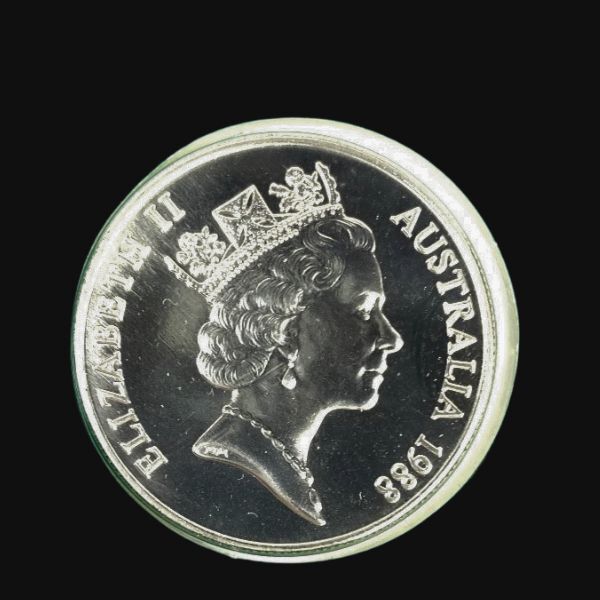 1988 $10 Bicentenary Silver Uncirculated Coin in 2x2 Flip