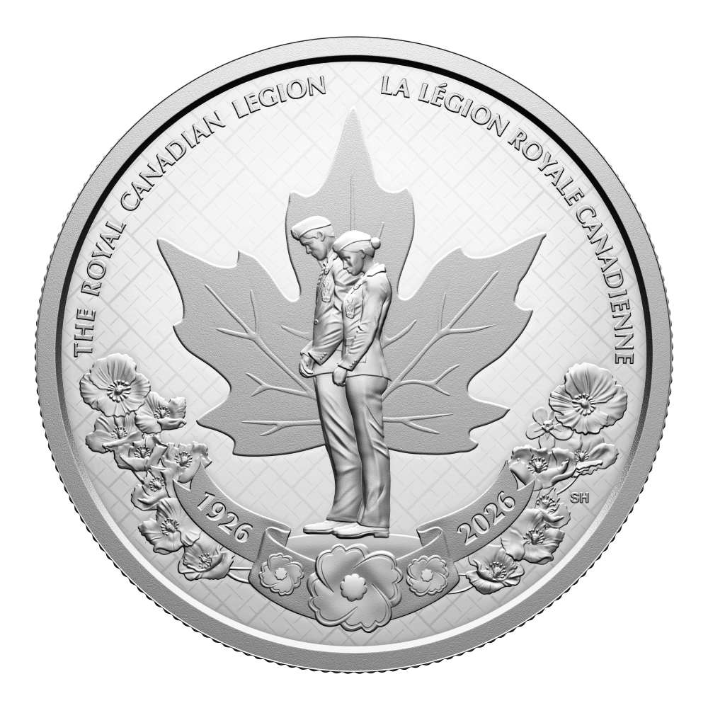 2026 $1 100th Anniversary of The Royal Canadian Legion 23.17g Fine Silver Proof Coin