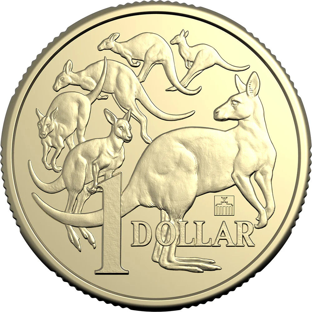 2026 $1 Mob Of Six Roos - World Money Fair Brandenburg Gate Privy Mark Uncirculated Coin