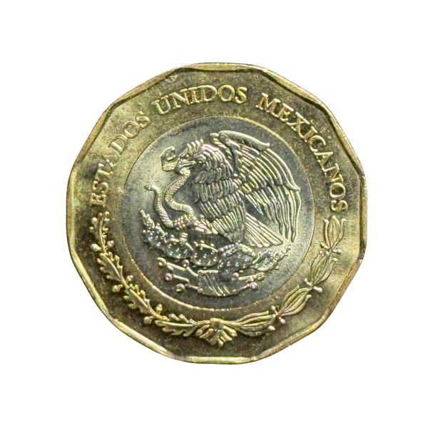 2022 20 Mexican Pesos 100th Anniversary of the Arrival of the Mennonites in Mexico Uncirculated Coin in 2x2 flip