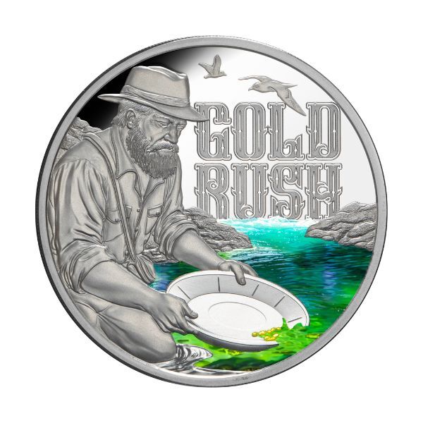 2026 $1 Gold Rush Coloured 1 Oz Silver Proof Coin