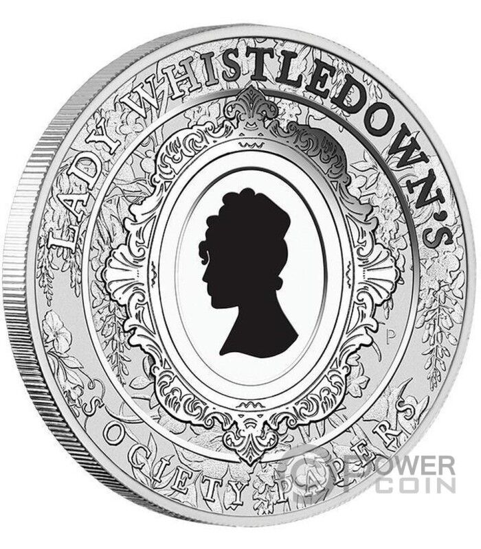2026 $1  Bridgerton Lady Whistledown Series III 1 Oz Coloured  Antiqued Silver Coin