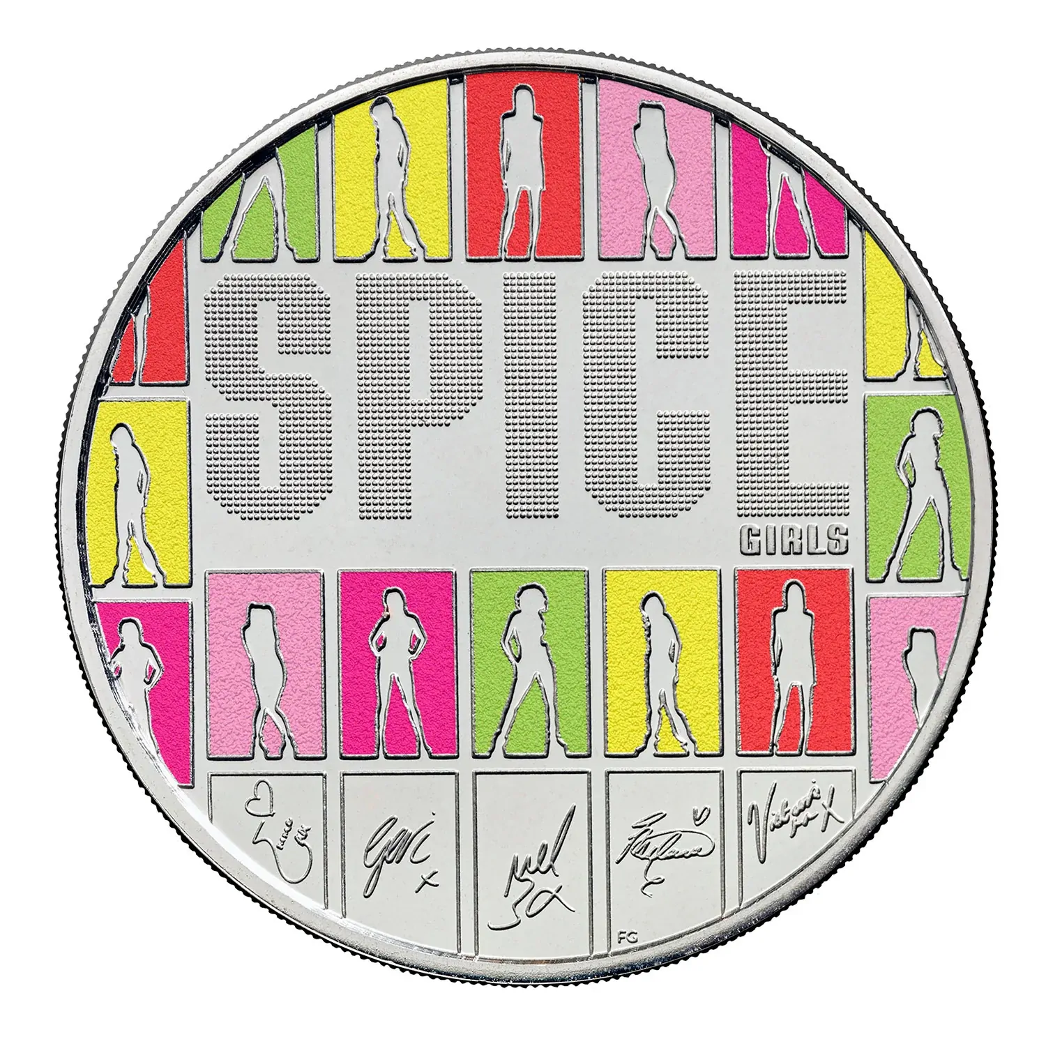 5 x 2026 £5 The Spice Girls Coloured Brilliant Uncirculated Coin Set Of All Card Styles