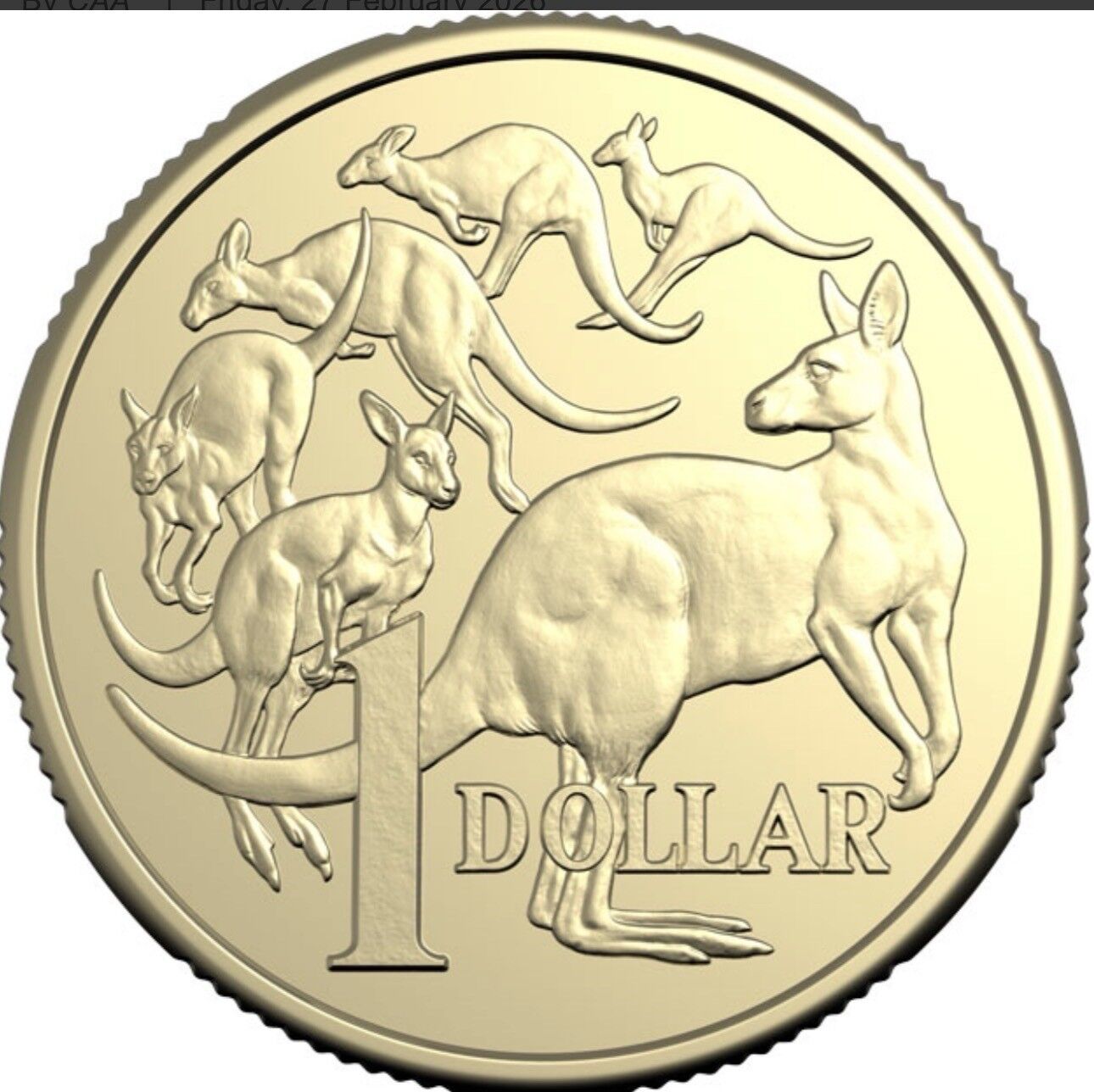 2026 $1 Mob Of Six Roos - 60th Anniversary Of Decimal Currency Issue Uncirculated Coin in 2x2 Flip