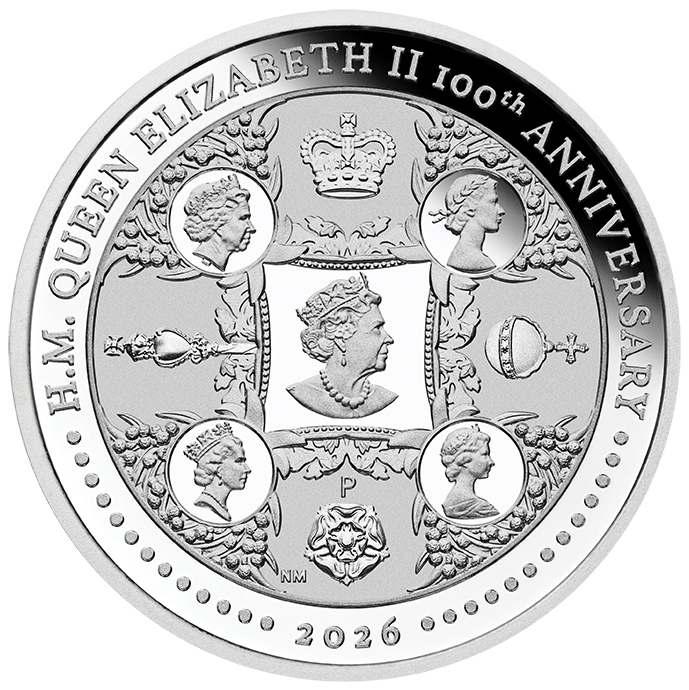 2026 H.M. Queen Elizabeth II 100th Anniversary 1 Oz Silver Proof Coin