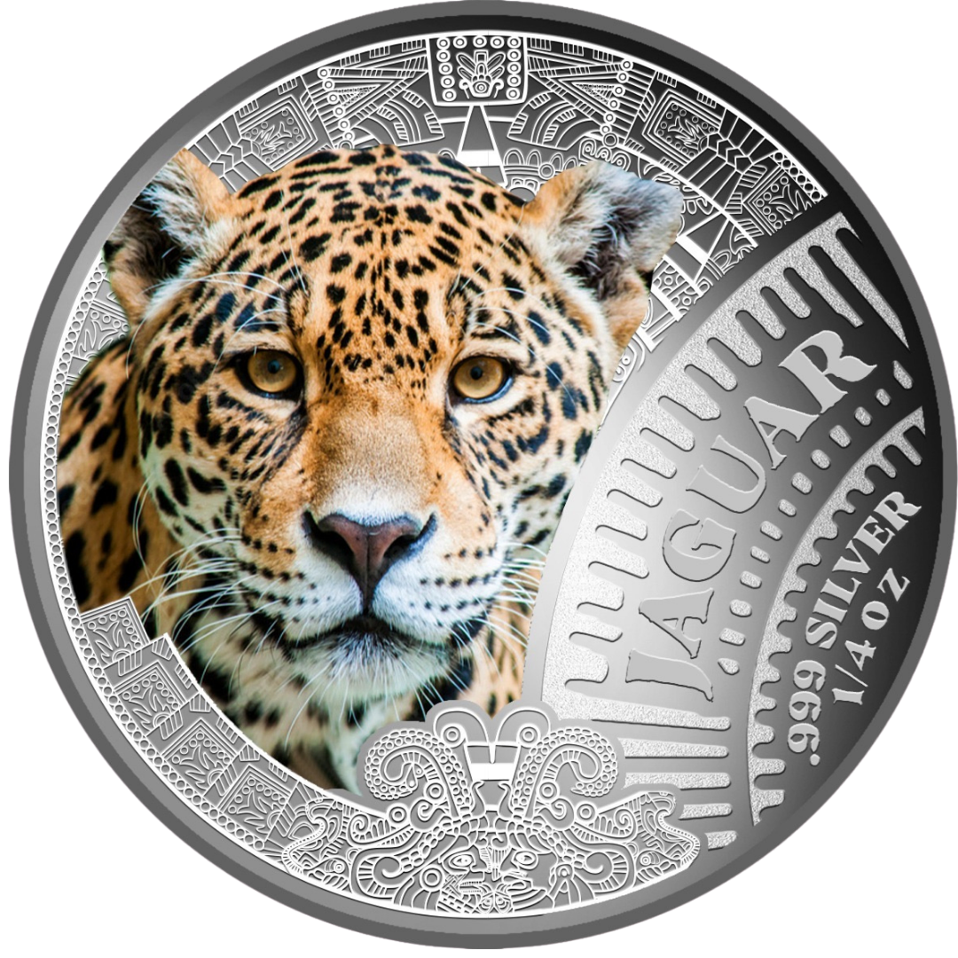 2026 Jaguar - Mexican Cinco Grandes (Big 5) 1/4 Oz Silver Coin In Card