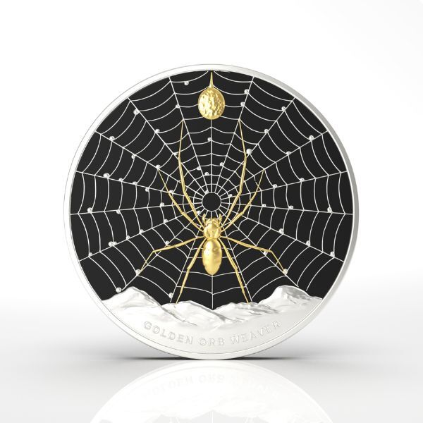 2026 $5 Golden Orb Weaver Spider 1 Oz Silver Coin