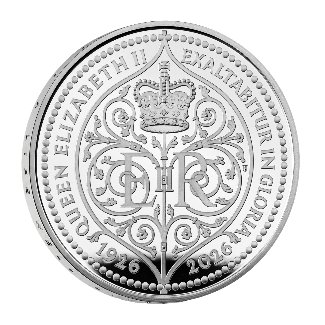 2026 £5 100th Anniversary of the Birth of Queen Elizabeth Silver Proof Coin