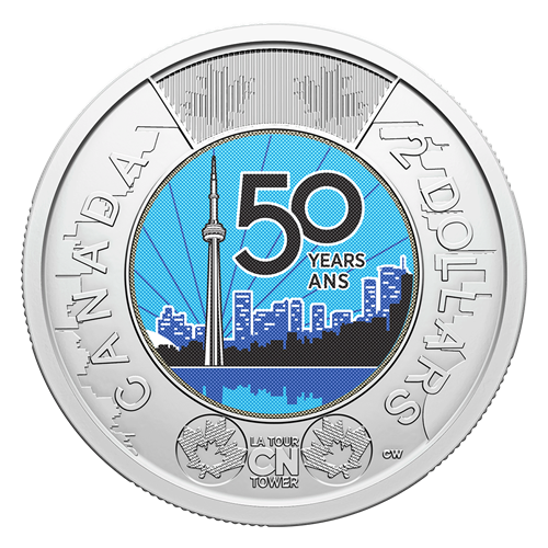 2026 $2 50th Anniversary Of The CN Tower Toronto, Canada Commemorative Collector Keepsake Card