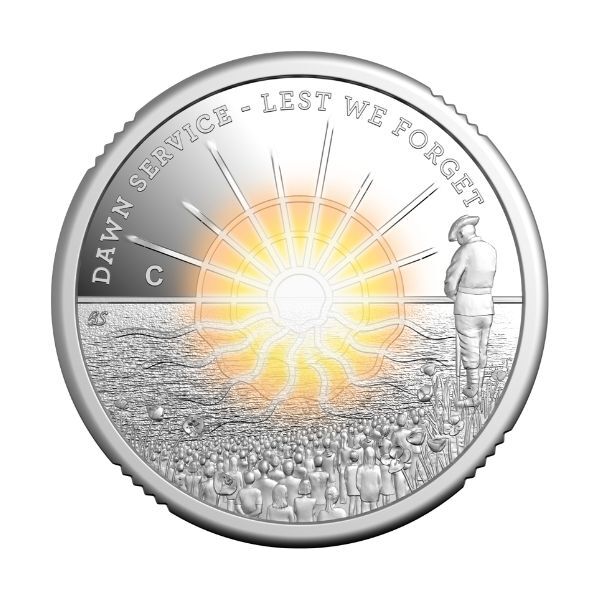 2026 $2 C Mintmark Dawn Service - ANZAC DAY Coloured Silver Proof Coin