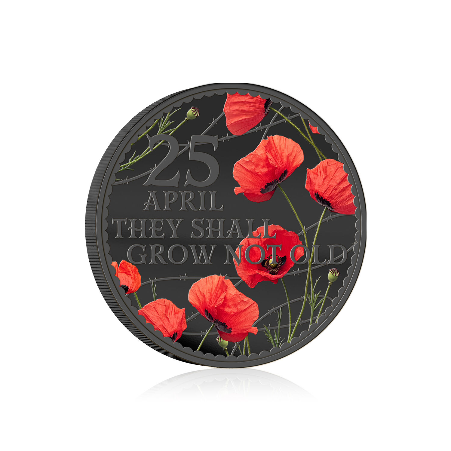 2026 They Shall Grow Not Old - Red Poppy ANZAC Day Limited Edition BU Coin