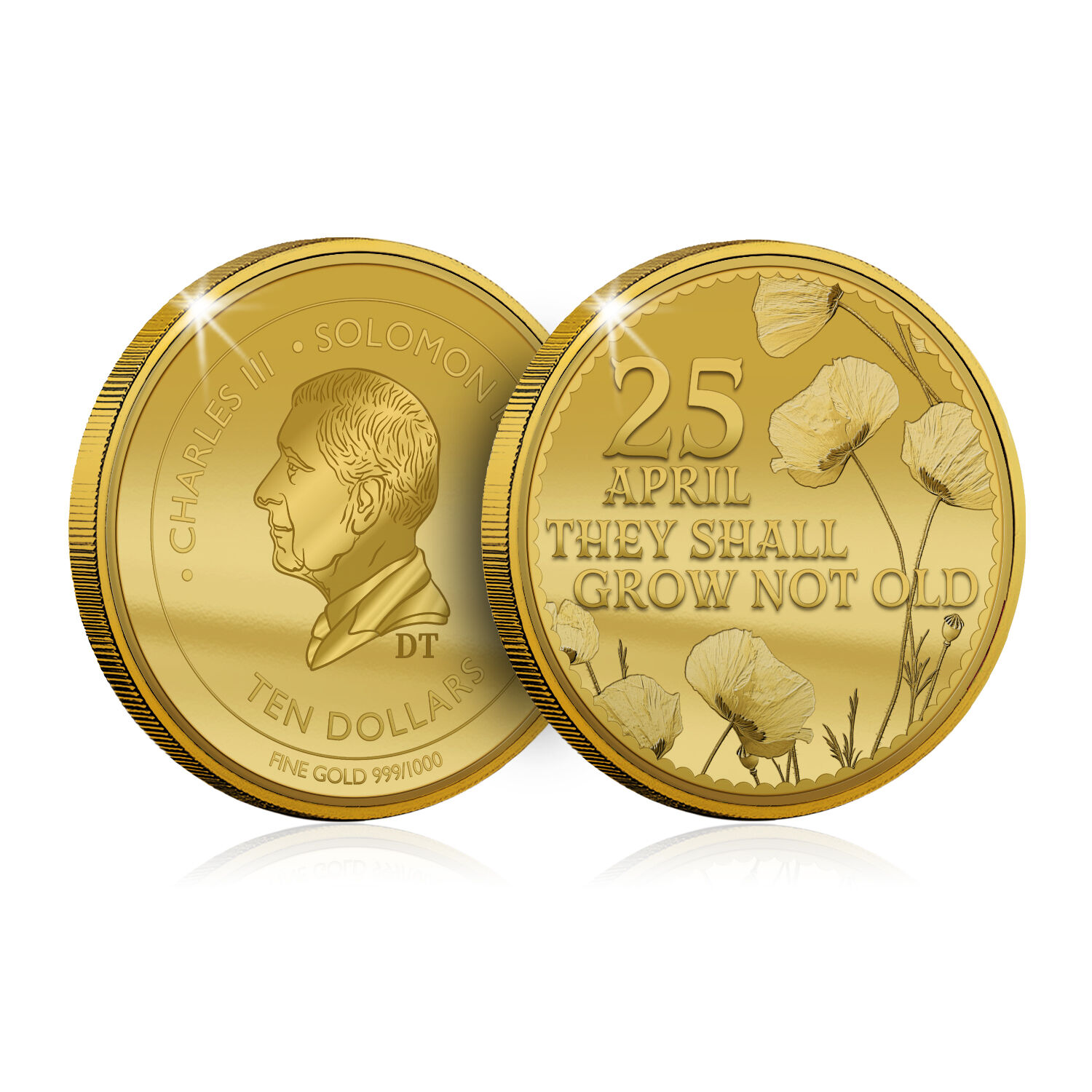 2026 They Shall Grow Not Old - Red Poppy ANZAC Day 1/1000oz Solid Gold Coin