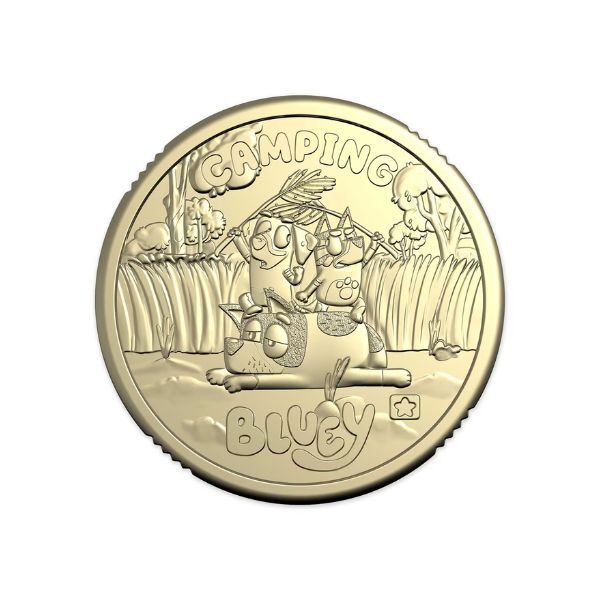 2026 $2 Camping - Bluey Uncirculated Coin in Card with Privy Mark