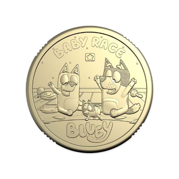 2026 $2 Baby Race - Bluey Uncirculated Coin in Card with Privy Mark