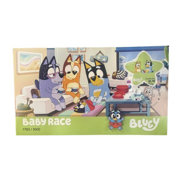 2026 $2 Baby Race - Bluey Stamp and Pin Cover