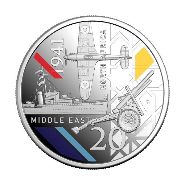 2026 20c Australia WWII Service Amid Strife Colour Silver Proof 3-Coin Set