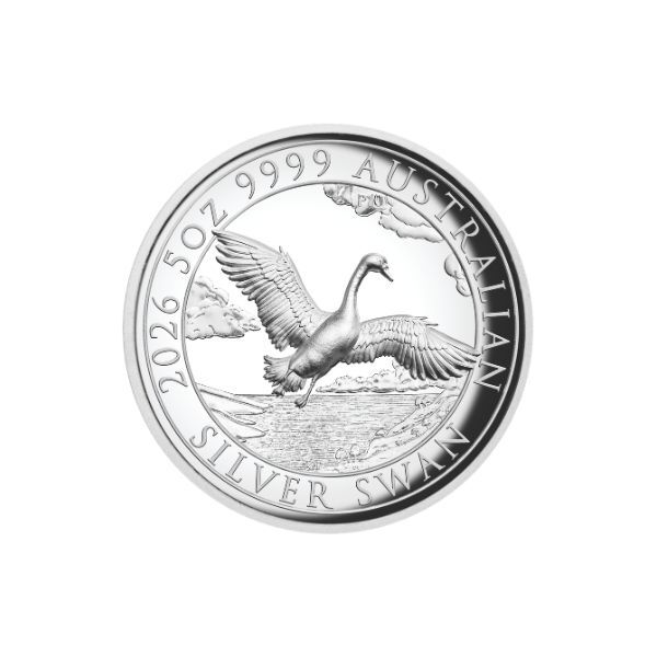 2026 Swan 5 Oz Silver Proof High Relief Coin