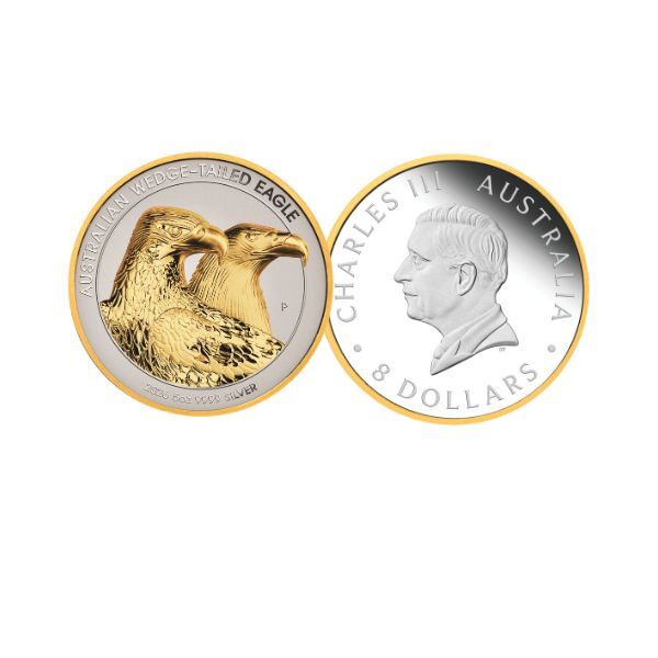 2026 Wedge-tailed Eagle 5 Oz Silver Enhanced Reverse Proof Gilded Ultra High Relief Coin