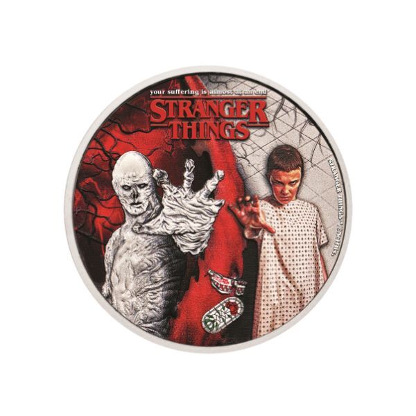2026 50c Eleven and Vecna - Stranger Things 1/2 Oz Silver Coloured Coin