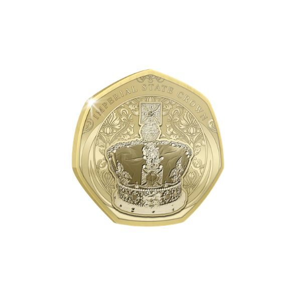 2026 Royal Heritage Imperial State Crown Gold Plated BU Commemorative Medallion