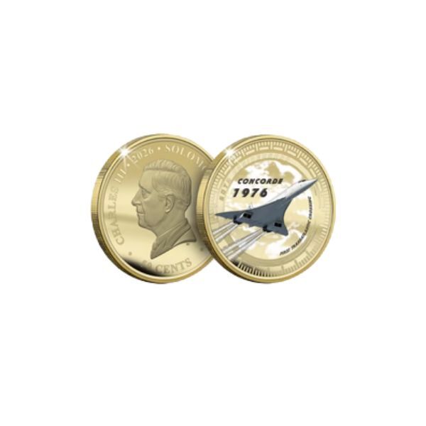 2026 Concorde 50th Anniversary Super Size Gold Plated Luxe Edition Coin