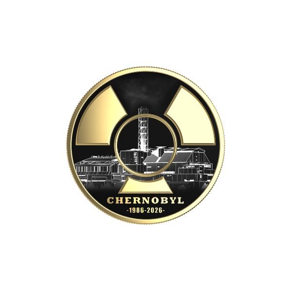 2026 50c 40th Anniversary of Chernobyl Iron Proof-Like Coin
