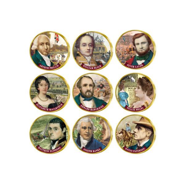 People Who Shaped Australia Gold-plated Penny 9-Coin Collection