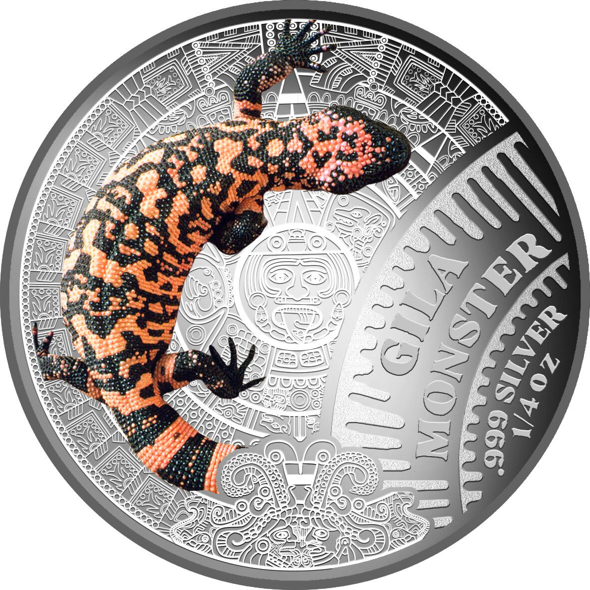 2026 Gila Monster - Mexican Cinco Grandes 1/4 Oz Silver Coin