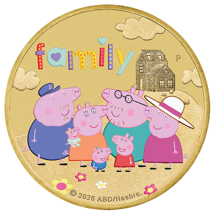 2026 Peppa Pig - Family Collector Coin in Card