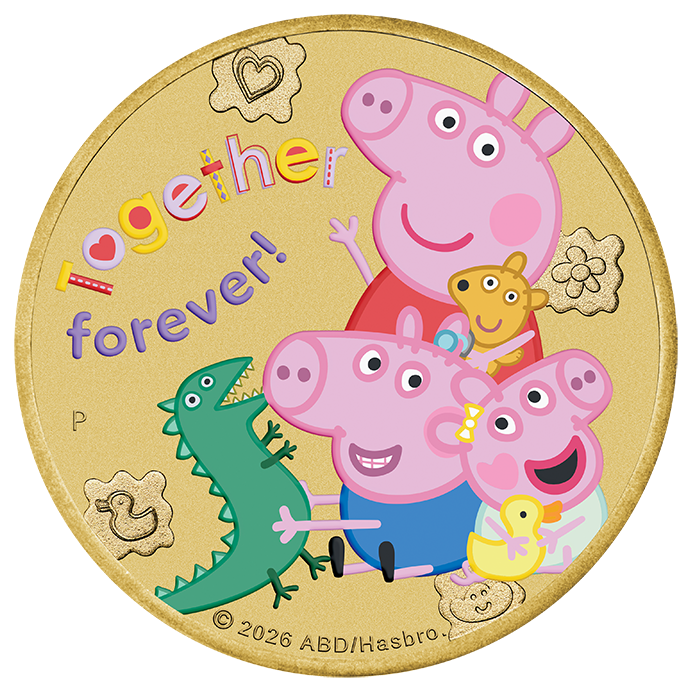 2026 Peppa Pig - Together Forever Collector Coin in Card