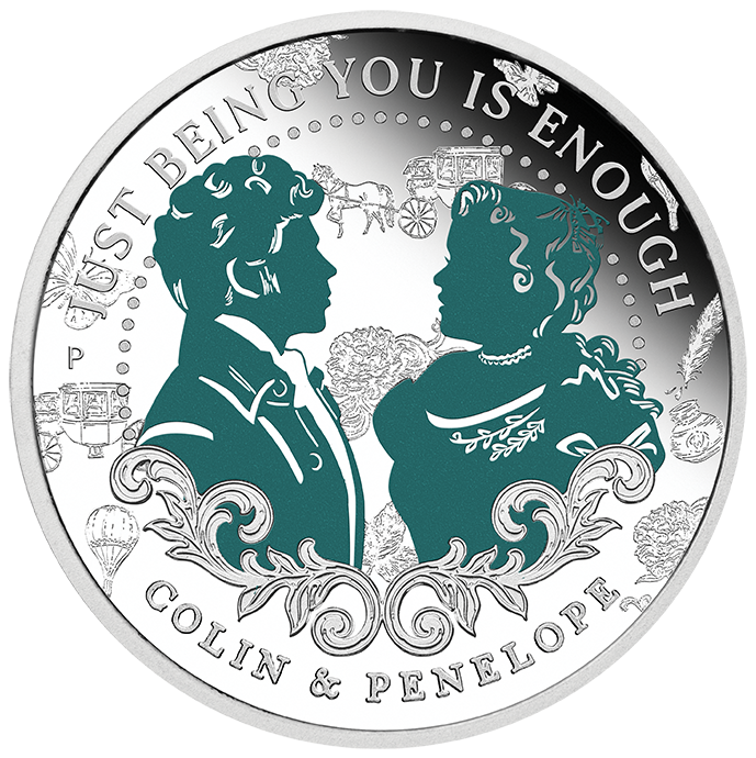2026 Colin and Penelope - Bridgerton 1/2 Oz Silver Proof Coloured Coin