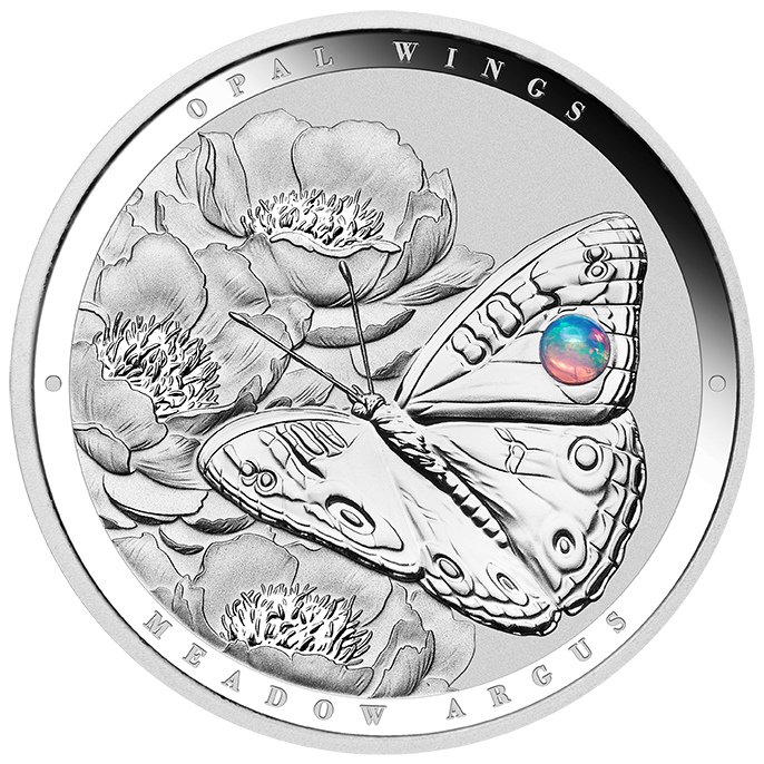 2026 $2 Australian Opal Wings - Meadow Argus 1 Oz Silver Proof Coin 