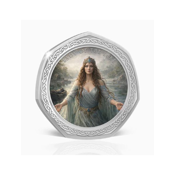 2026 Lady of the Lake - Myths and Legends of Britain Silver Plated BU Commemorative Medallion