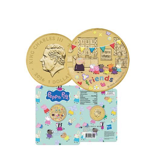 2026 Peppa Pig Collector Coins in Cards Three-Coin Set