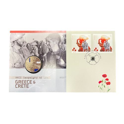 2026 Envelope Privy Mark 20c 1941 WWII Campaigns: Greece & Crete PNC