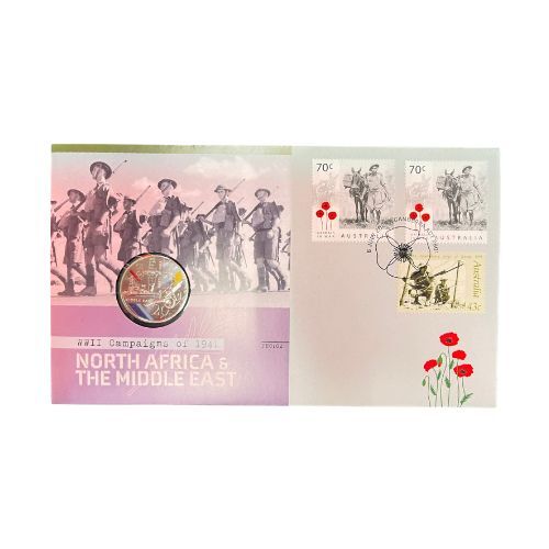 2026 Envelope Privy Mark 20c 1941 WWII Campaigns: North Africa & Middle East PNC