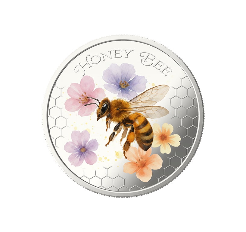 2026 Water Colour Series – Honey Bee BU Commemorative Coin Card
