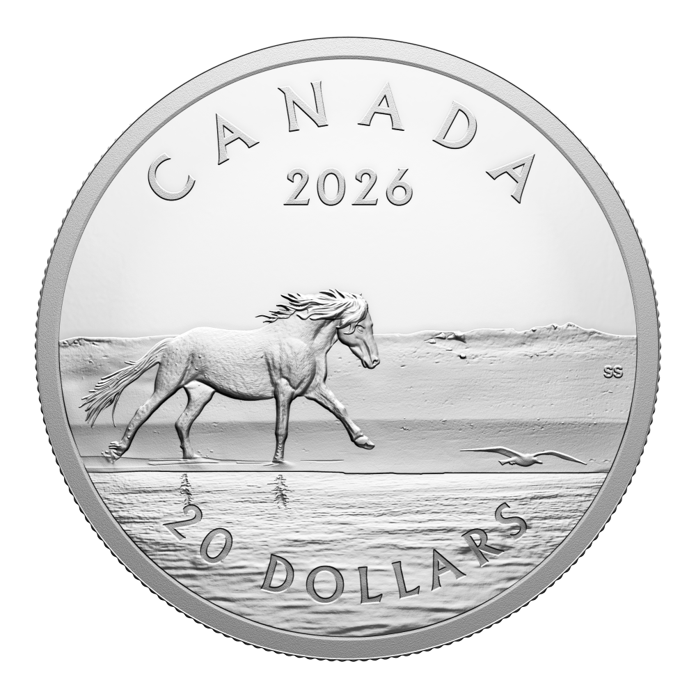 2026 $20 Sable Island Horses - 31.89g Fine Silver Coin 