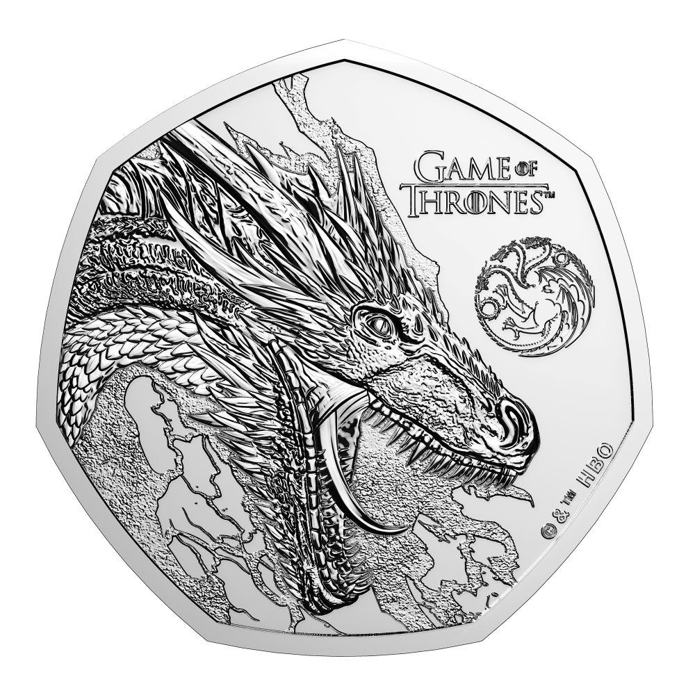 2026 50p Fire - Game of Thrones Brilliant Uncirculated Coin