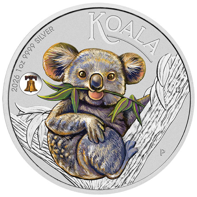 2026 Koala with Liberty Bell Privy - ANA COIN SHOW SPECIAL 1oz Silver Coloured Coin